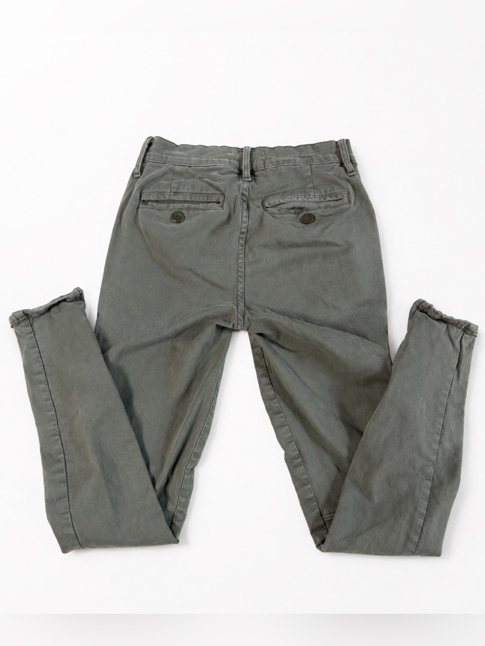 FRAME Denim Cargo Pants Size 24 Olive Green Skinny Utility Ankle Zip Distressed - Picture 5 of 5